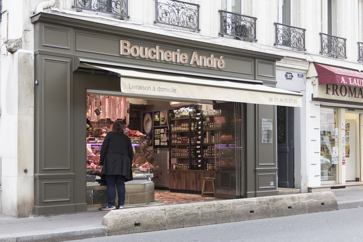 boucherie andré agencement de boutique Pep's création